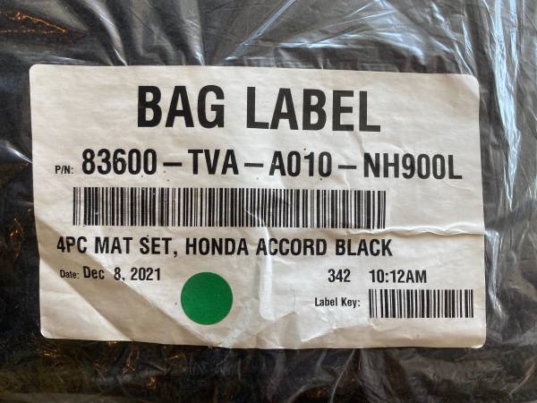 SUV OEM Honda Floor Mat Pilot Accord Civic 1
