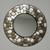 Vintage Capiz Shell Pebble Mosaic Metal Wall Hanging Round Mirror 1 thumbnail