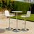 New Bistro Pub Table Round Bar Height Cocktail Table Metal Base MDF Top Obsidian 2 thumbnail