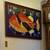 Large Painting Original Oil Pastel Tropical Fish Artist Signed 4 thumbnail