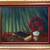 Still Life Oil Painting On Canvas Signed Lucia Red Roses Bible Framed 1 thumbnail