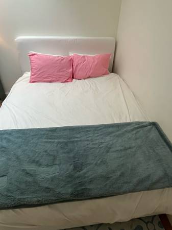 CB2 - slipcovered queen bedframe 1