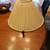 Vtg Berman Table Lamp: Antique Gold Glazed Finish & Cream Shade - 32"H 6 thumbnail