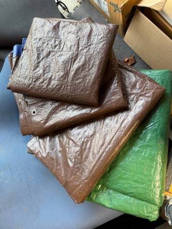 4 Large Tarps, Excellent Condition 1