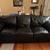Beautiful black leather couch with pullout bed! 1 thumbnail