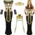 Egyptian Costume Women Queen Golden and Headband Snake Beaded Headpiec 1 thumbnail