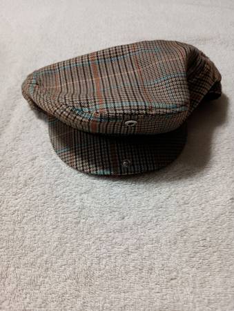 Vintage Plaid Newsboy Barrel Snap Cap 1