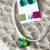 Fused glass pendant necklace with free earrings, new 4 thumbnail