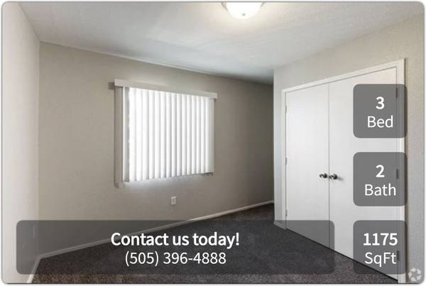 $2,086 / 3br - 1175ft2 - Incredible space. Inviting location. 3 bd 2 ba. Make a home with us! (Santa Fe)63806044649857121