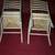 TWO WICKER Bamboo CHAIRS White Wood Set Tiki Hut Island Motif Seat 7 thumbnail