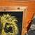 Gold on black glass lion mirror A293 4 thumbnail