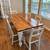 Hand- built solid wood farmhouse dining table with 6 chairs 1 thumbnail