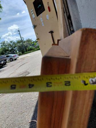 Two solid teak exterior table tops 1