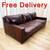 Walter E Smithe Maxfield Extra Deep Leather Sofa Couch Free Delivery 1 thumbnail