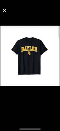 Licensed new blk Baylor Bears Arch Over Logo Officially Licensed T- Shirt 1