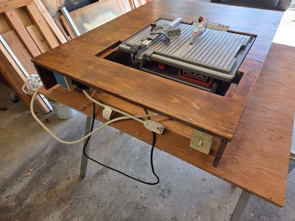 Rigid 7" Tile Saw and Custom Adapter for Large Tiles - $120 (Redmond)63471257130625124