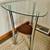 Glass Chrome Guitar Pick Side Table By Ashley Furniture 1 thumbnail