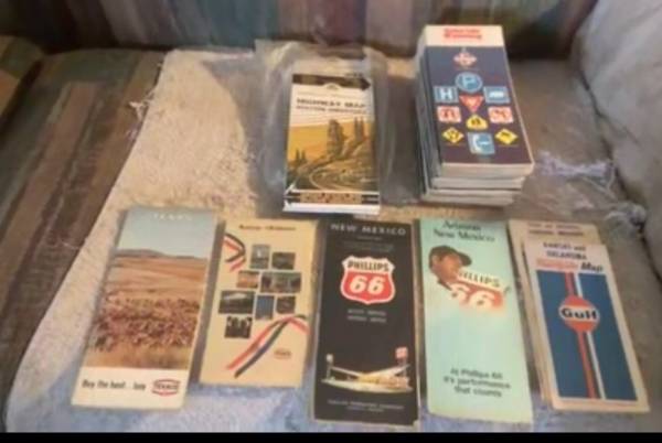 Vintage Road Maps 1970s 1