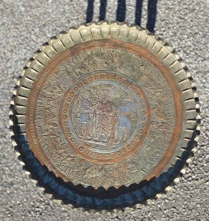 Vintage Benares Brass Tray Table 1