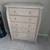 5 Drawer Wicker Chest of Drawers with Bomby Shape Off White. 1 thumbnail