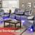 Power electric gray leather fully reclining couch set 2 thumbnail