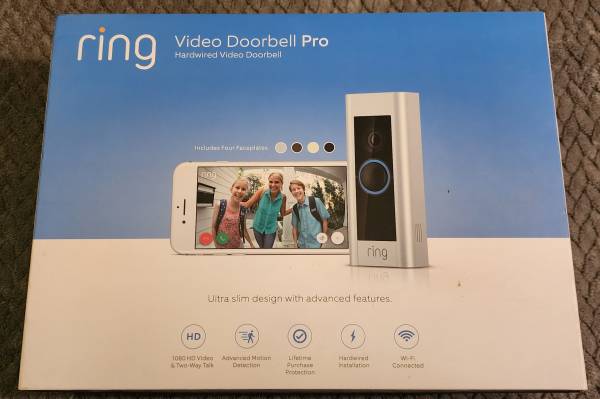 Used Ring Video Doorbell Pro Hardwired Kit 1