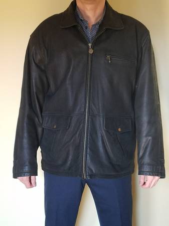 Dark Brown Leather Jacket XL 1