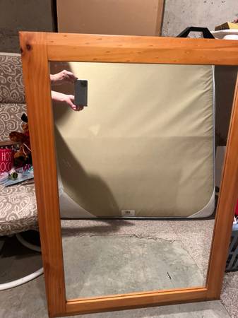 Large wood Mirror 1