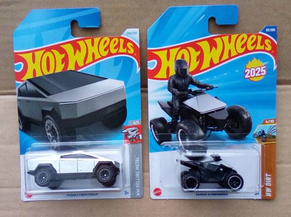 HotWheels ,  Tesla Cybertruck  and  Quad 1