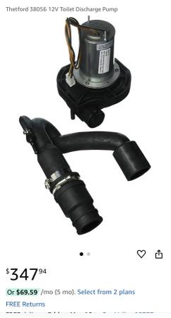 RV Toilet Discharge Pump 1