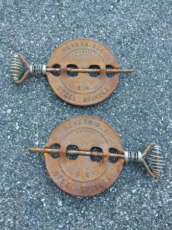 Antique 1915 Cast Iron Griswold American 6" Reversible Steel Spindle 1