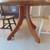 ONE-OF-A-KIND OAK DINING TABLE, custom, pin-wheel design w/4 chairs 2 thumbnail