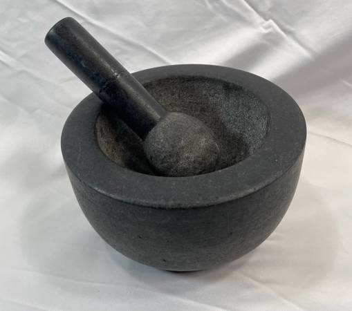 20 LB Heavy Solid Stone Mortar & Pestle 7.5" Large Spice Grinder 1