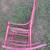 Old Cane seat wooden, Petite rocking chair 5 thumbnail