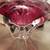 Bohemia glass cranberry bowl 2 thumbnail