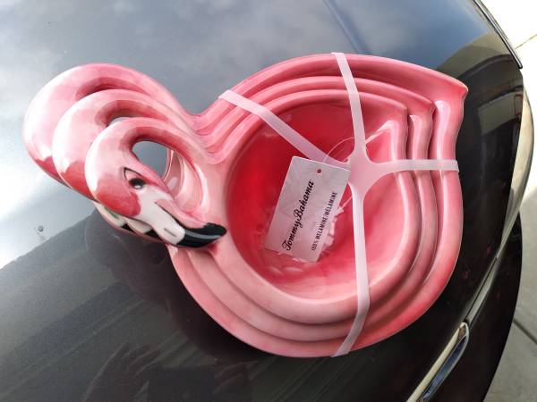 Flamingo Serving Dishes 3each 1