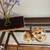 Vintage  ANDREA BY SADEK PORCELAIN SLEEPING CAT FIGURINE FLORAL GILT GOLD 2 thumbnail