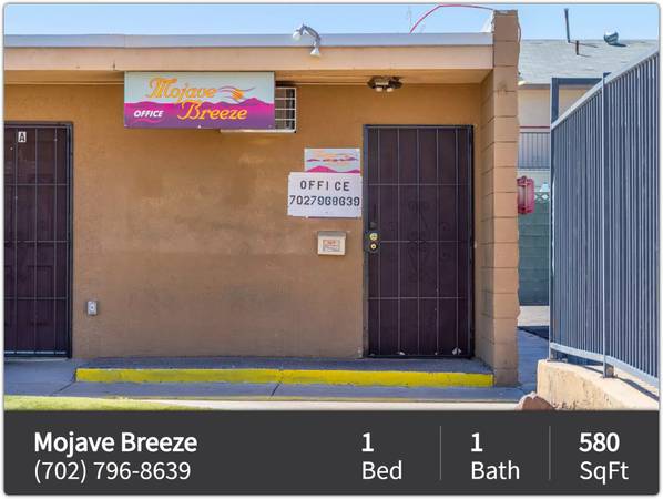 $975 / 1br - 580ft2 - Lots of space, conveniently located nearby college campus! 580 Sq Ft! (Las Vegas)63859501219715122