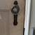 Exterior multi-panel wood door, glass knobs, art deco (1940) 3 thumbnail