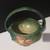 Antique Roseville Clematis Green Pottery Basket Bowl circa 1944 3 thumbnail