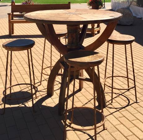 Unique pub table and bar stools 1