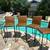 Set of Four Brown Bar Stools 2 thumbnail