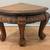 Vintage Chinese Carved Teak Wood Oval Coffee Table w/ 6 Nesting Stools 14 thumbnail