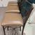 3 Bar Chairs Brown Metal Base with Tan Leather Seats! 1 thumbnail
