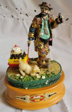 Emmett Kelly Coca Cola Music Box 'TO MARKET' 1