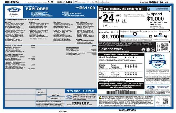 2021 Ford Explorer XLT ****Financiamos a todos! **** - $23,999 (+ Premier Automotive)63618665274371121