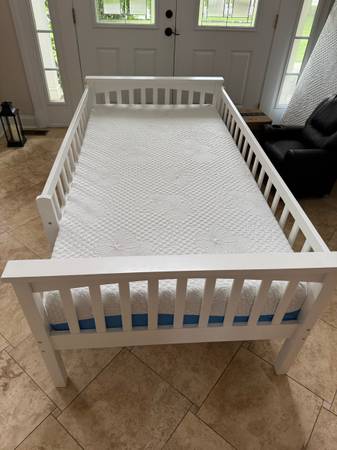 Blaisdell Twin bed frame and mattress 1