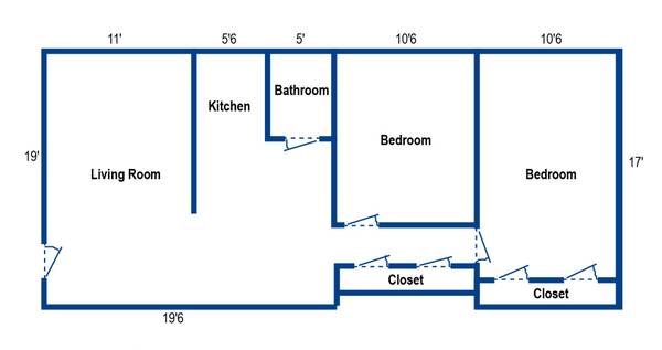 2bd 1ba, Pet Friendly (Pet Fees Apply), 1
