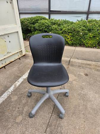 Black Rolling Student Chair 1
