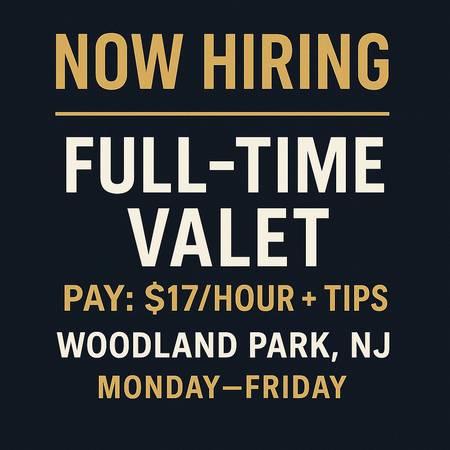 Valet Parking Attendant – Full Time (Woodland Park, NJ) 1
